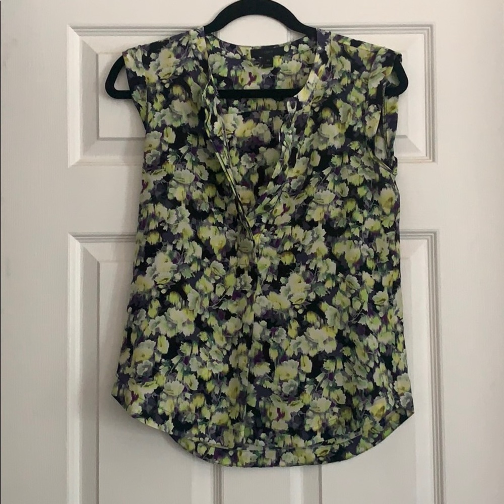 NWOT JCrew Floral Silk Top